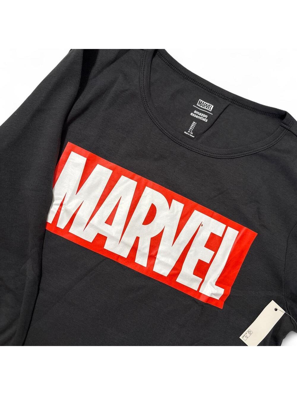 Marvel Women's Black Long Sleeve Soft T-shirt Size Large